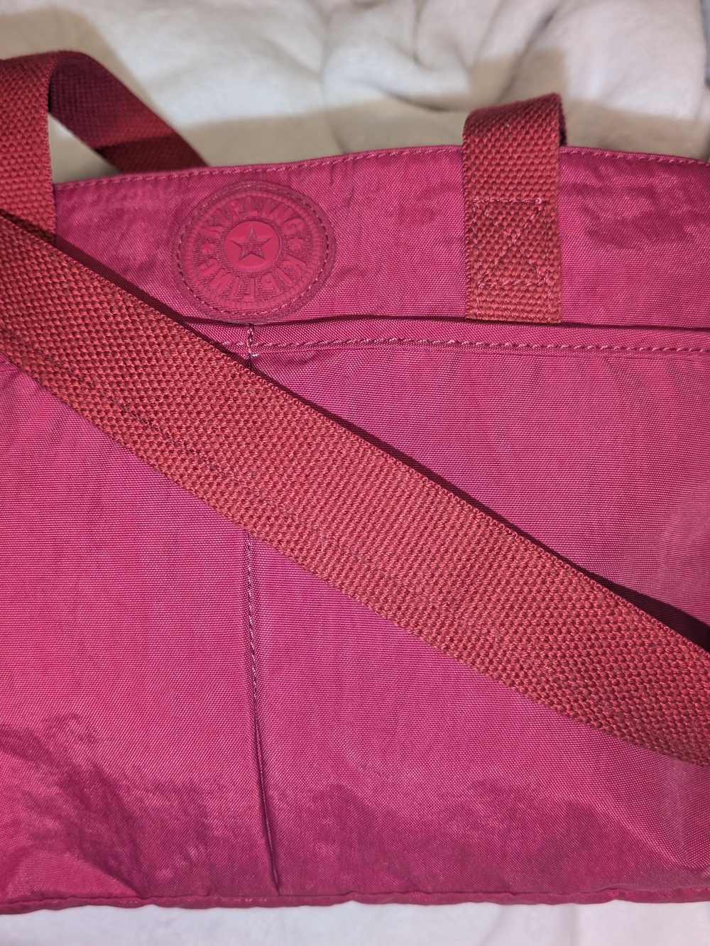 Kipling Pink Tote Bag with Adjustable Strap